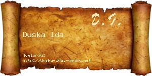 Duska Ida névjegykártya